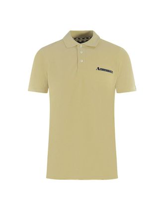 Aquascutum Mens Aquascutum Boxed Logo Beige Polo Shirt - Yellow - Size: 38