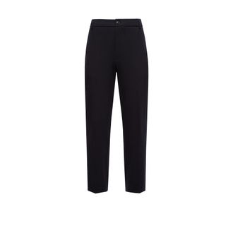 パンツ MONCLER BLACK POLYESTER BLEND PALAZZO PANT Belted ski pants in black - Moncler | Mytheresa