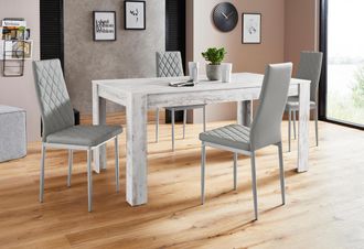 Inosign Essgruppe »Lynn160/Brooke« Set, 5 Stk. tlg. Tisch mit 4 Stühlen