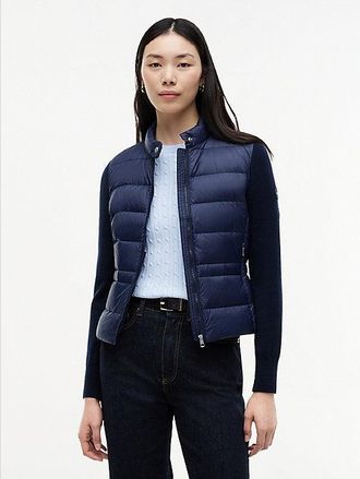 Tommy Hilfiger Chaqueta de plum&oacute;n ligera slim de texturas mixtas