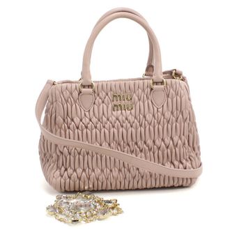 Miu Miu Pink Leather Tote Bag (Pre-Owned)