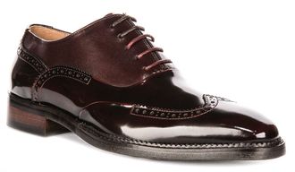 Justinreess England Harry Mens Hi Shine Brushed Lace Up Shoe Shoes (Wine, UK 9)