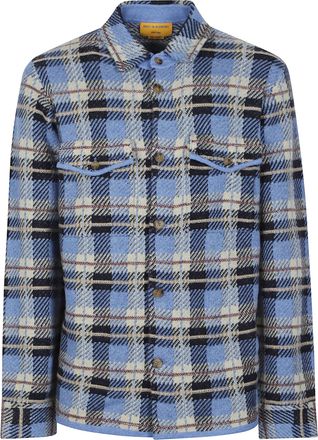 Guest In Residence Plaid Cashmere Work Shirt Jacket