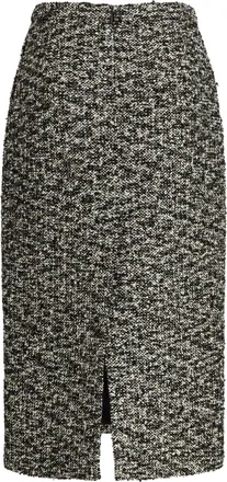 Gucci Womens Midi Skirt Laminated Boucl&eacute; Fabric Black-White-Mc Black/white/mc