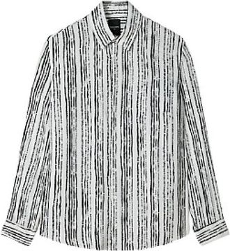 Patrizia Pepe Camicia Wit & Zwarte Strepen - Heren - Casual Overhemden - Veelkleurig - L - Overhemden