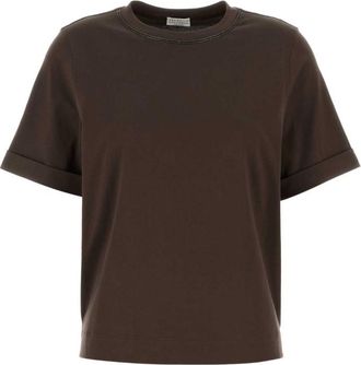 Brunello Cucinelli Brown Round Neck T-shirt