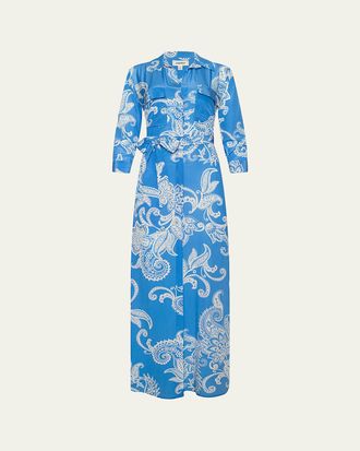 L'agence Cameron Silk Long Shirtdress