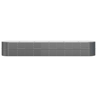 Berkfield Home Garden Raised Bed Powder-coated Steel 440x80x68 cm Anthracite in Dark Grey | Size: 440 x 80 x 68 cm