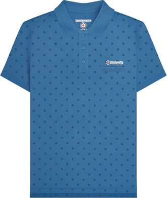 Lambretta Heren Premium Target All-Over Print Big & Tall Polo Shirt (Donkerblauw/Navy)