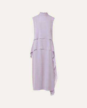 Akris Malva Silk Georgette Layered Dress