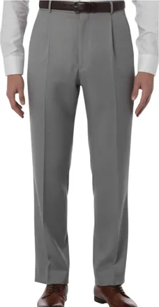 Ballin Super 120S Wool Gabardine Comfort-Eze Trouser In Pearl Grey