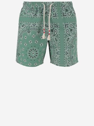 ショートパンツ MC2 Saint Barth MEAVE - Striped cotton shorts Meave cotton pull up shorts with light blue striped print