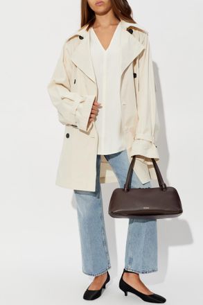 Toteme Trench Coat With Belt, Womens, Cream