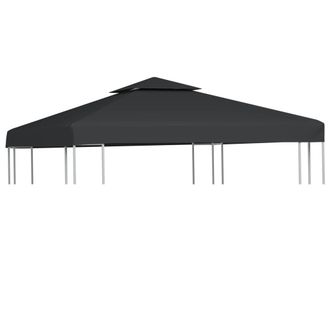 vidaXL Cubierta De Repuesto De Cenador 310 G/m&sup2; Gris Oscuro 3x3 M Vidaxl
