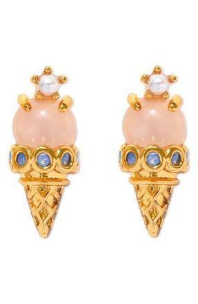 Girls Crew Ice Cream Shop Stud Earrings in Gold at Nordstrom