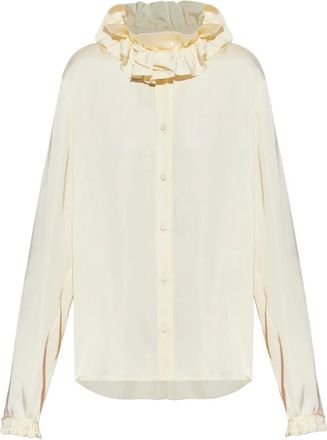 Jil Sander Blusa con ruches - Giallo