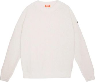 Suns Off White Gebreid - Heren - Ronde hals truien - Wit - 2XL - Katoen - Truien & Vesten