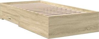 vidaXL Cama Con Cajones Madera Ingenier&iacute;a Roble Sonoma 90x200 Cm Vidaxl