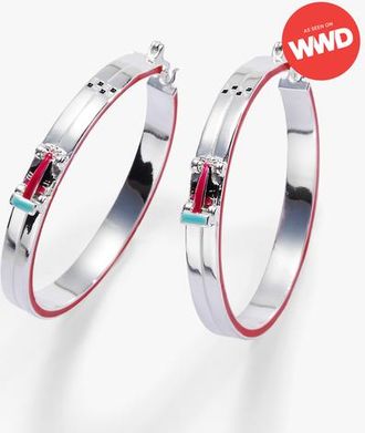 Alex and Ani Hot Wheels Racecar Hoop Earrings in Silver at Nordstrom