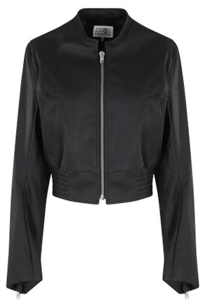 Maison Margiela Black Sportsjacket Zip-Cuffs Polyester Jacket