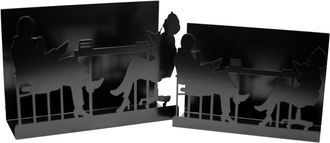 Vacchetti Portariviste De Metal Negro 350x120x240