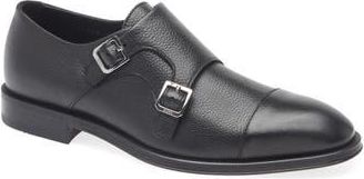 BOSS Derrek Double Monk Strap Shoe in Black at Nordstrom Rack, Size 10.5Us / 9.5Uk
