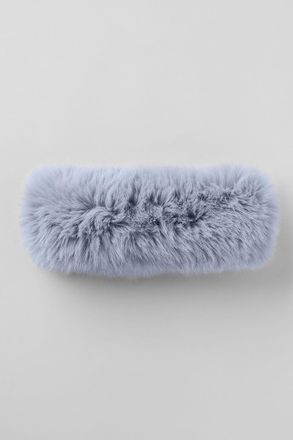 Alo | Opulent Faux Fur Wintersun Headband in Winter Frost Blue