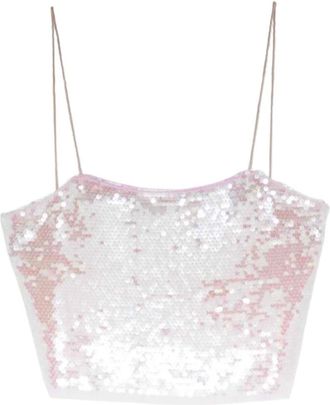Forte_Forte Sleeveless Tops, female, Pink, Size: XS Sequin Top