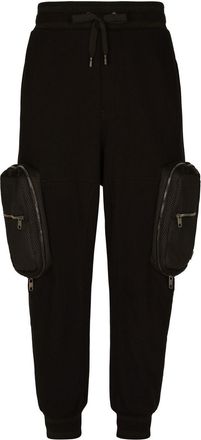 Dolce & Gabbana drawstring cotton-blend track pants - men - Cotton/Polyester/Nylon - 48 - Black