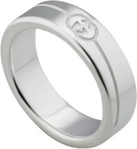 Gucci Rings, female, Gray, ONE SIZE, Elegant Interlocking Silver Ring