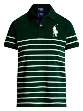 Polo Ralph Lauren striped polo shirt - women - Elastane/Recycled Polyester - S - Green