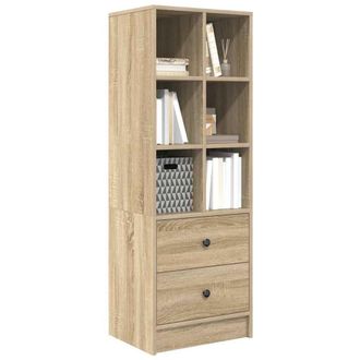 Berkfield Home Sonoma Oak Shelving Unit Sonoma Oak MDF Big Shelving Unit in Light Brown