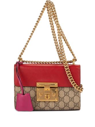 Gucci monogram-pattern flap bag - Neutrals