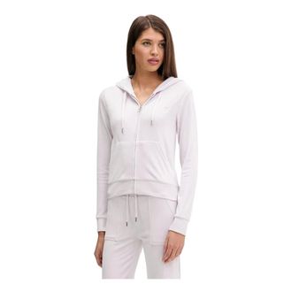 Juicy Couture Classic Velour Robertson Zip Hoodie - Sweatshirts & Hoodies - Mujer - P&uacute;rpura - XS