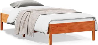 vidaXL Estructura De Cama Sin Colch&oacute;n Madera De Pino Marr&oacute;n 90x200 Cm Vidaxl