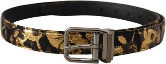 Dolce & Gabbana Prachtige Multicolor Leren Riem - Heren - Riemen - Veelkleurig - ONE Size - Leer - Accessoires