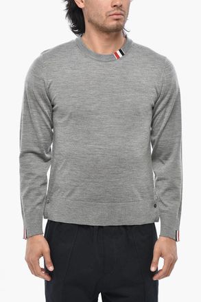Thom Browne Maglia Girocollo Relaxed Fit in Lana Vergine Thom Browne