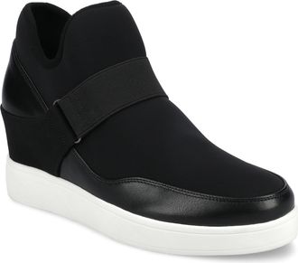 Journee Collection Journee Womens Damari High Top Stretch Wedge Sneaker