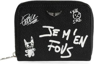 Zadig&Voltaire Lwsg 03810 Portemonnee - Dames - Portefeuilles - Zwart - ONE Size - Leer - Accessoires