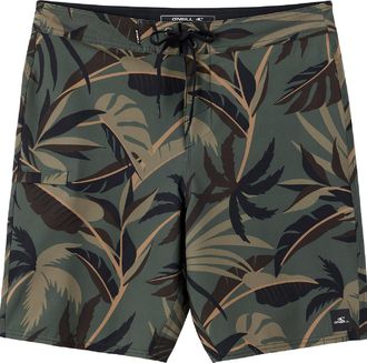 O'Neill Mens Hyperfreak Heat Tropical Camo 20 Board Shorts Green 29