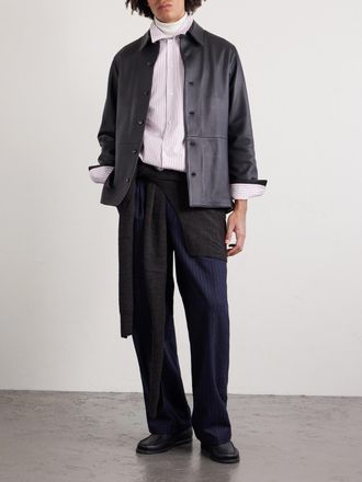 Umit Benan Weekend Striped Cotton-Poplin Shirt