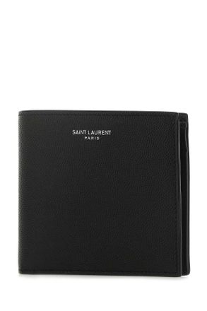 Saint Laurent Calfskin Leather Wallet - Black