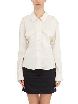 Courr&egrave;ges 2-pocket satijnen shirt