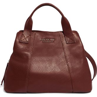 American Leather Co. Ada Tripe Entry Leather Crossbody Bag in Cordovan at Nordstrom Rack