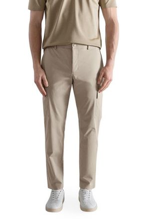 Mango Slim Fit Comfort Stretch Water Repellent Cargo Pants in Beige at Nordstrom, Size 30