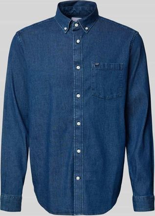 GAP Regular Fit Jeanshemd mit Button-Down-Kragen in Dunkelblau, Gr&ouml;&szlig;e XXL