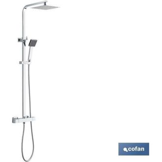 cofan Columna De Ducha Termostatica Dise&ntilde;o Cuadrado 90-1.40 Cm - Cofan
