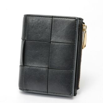 Bottega Veneta Black Leather Wallet (Bi-Fold) (Pre-Owned)