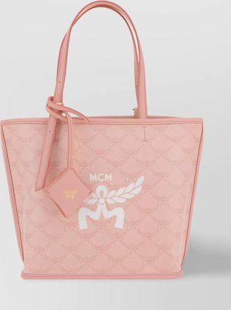 MCM top handle laurel shoulder bag with embossed pattern