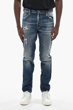 Dsquared2 ICON Regular Fit Jeans with 18cm Distressed Effect Dsquared2